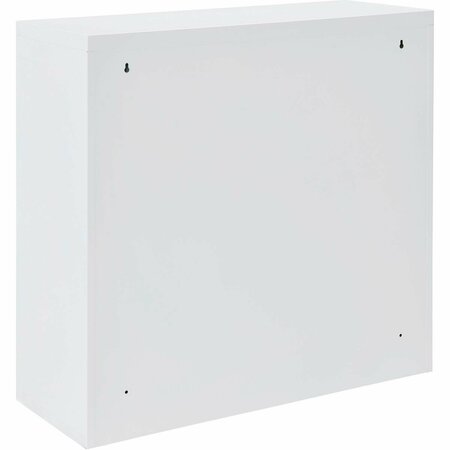 Global Industrial Assembled Clear View Wall Storage Cabinet, 30x12x30, Off White 270019WH